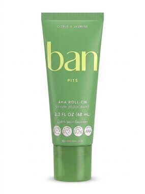 Ban Pits AHA Roll-On Serum Deodorant Citrus & Jasmine 2.3 fl oz